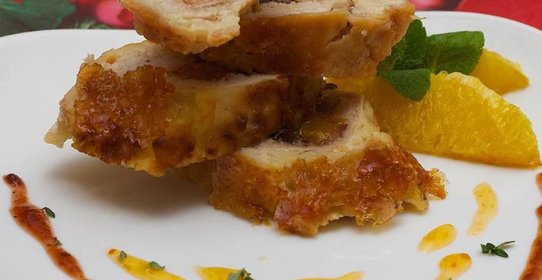 Куриные рулеты с сухофруктами