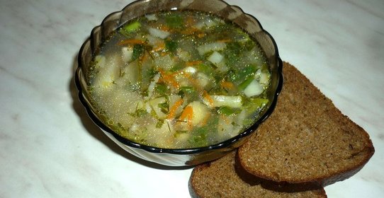 Рассольник с гречкой