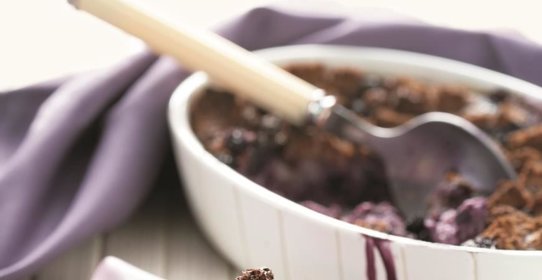 Хлебная запеканка с черникой