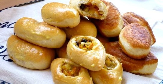 Пирожки с грибами и капустой