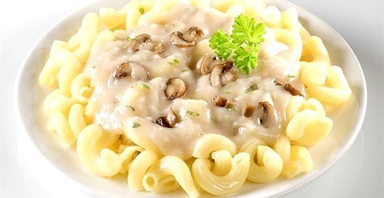 Паста с грибами в сливочном соусе