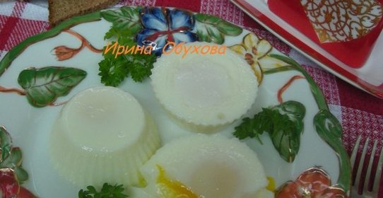 Яйца пашот на водяной бане