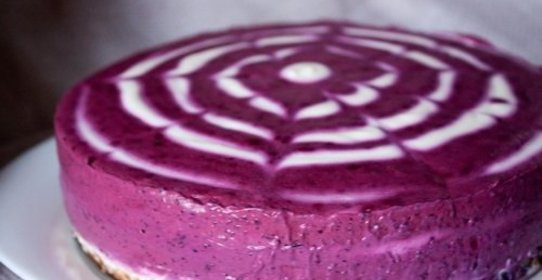 Черничный торт без выпечки