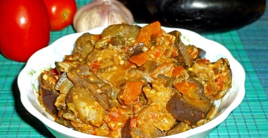 Баклажаны в сметане с чесноком