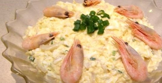 Нежный салат с кальмарами