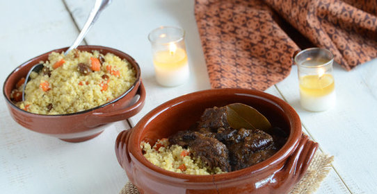 Марокканские говяжьи ребрышки с кускусом в мультиварке