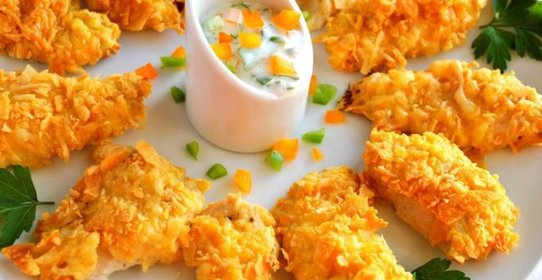 Куриное филе в панировке из чипсов