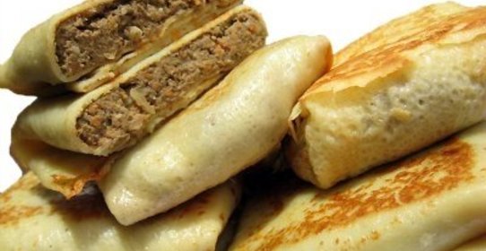 Блинчики с печенью и яйцом