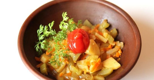 Рагу из кабачков и картофеля