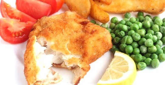 Рыба в пивном тесте с хрустящими чипсами