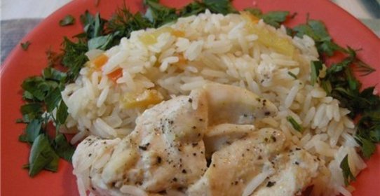 Курица с рисом в микроволновке