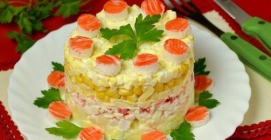Салат с крабовыми палочками