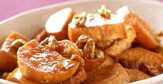 Сладкий картофель с орехами