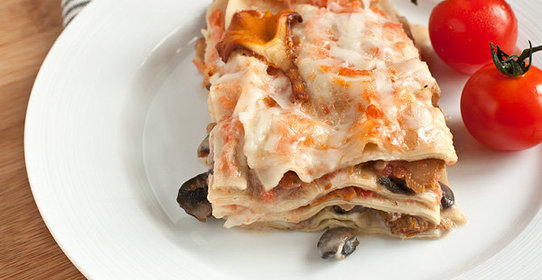 Лазанья с грибами