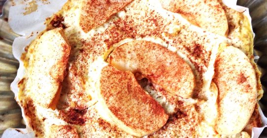 Низкокаллорийная творожно-яблочная запеканка