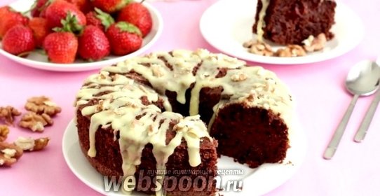 Шоколадно-ореховый кекс без муки