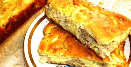 Капустный пирог на кефире в духовке