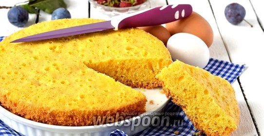 Бисквит на желтках в мультиварке
