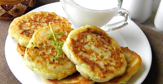 Оладьи из кабачков на кефире