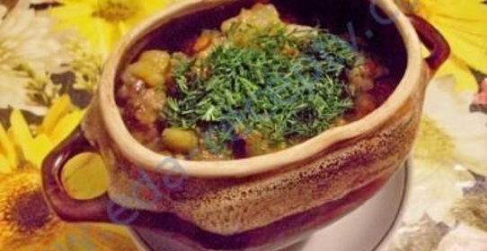 Тушеная баранина с яблоками и сыром по монгольски