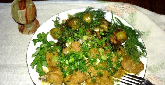 Индейка кусочками тушеная