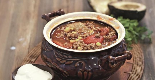 Рагу из индейки с чили и кукурузой