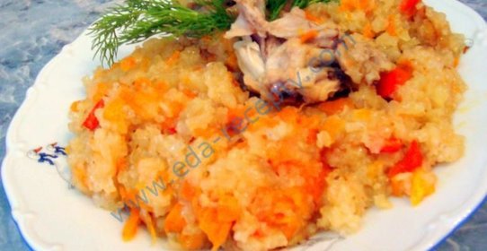Курица с рисом и овощами