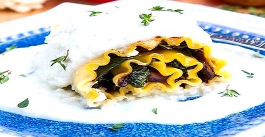 Рулетики с грибами и сыром