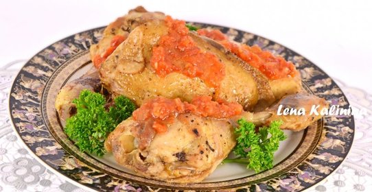 Куриные окорочка в остром апельсиновом маринаде в рукаве