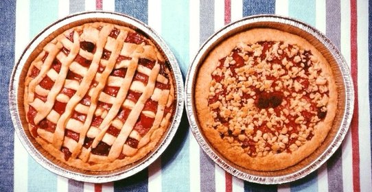 Творожно-клубничный пирог