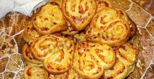 Рулетики с ветчиной Печенье для милого