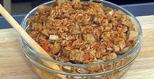 Вегетарианский плов с тофу