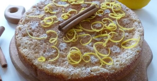 Творожная шарлотка с лимоном