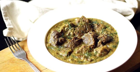 Оленье рагу с тмином и укропом