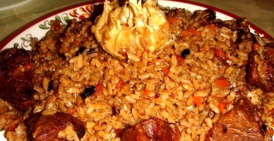 Плов с чесноком