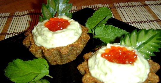 Тарталетки из черного хлеба