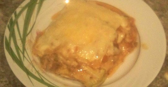 Мясная лазанья с кабачками