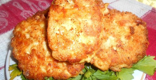 Рубленые куриные котлеты с сыром