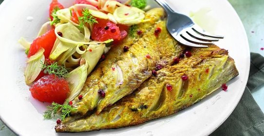 Печеная скумбрия с фенхелем