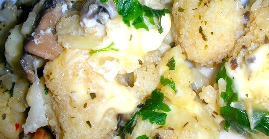 Цветная капуста с плавленым сыром