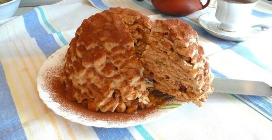 Торт из печенья Рыбки