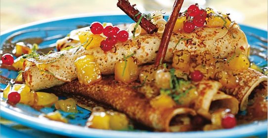 Гречневые бретонские блины с яблоками