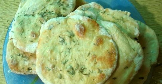 Лепешка с травами