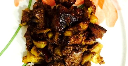 Куриная печень в сладком соусе