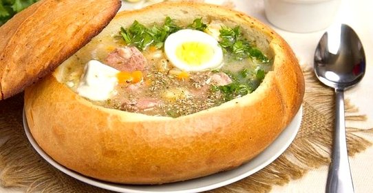 Суп в хлебе по-польски