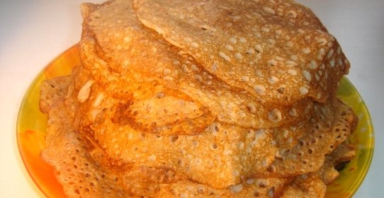 Блины на кефире кружевные