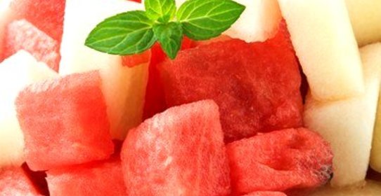 Дыня и арбуз в лаймовом сиропе