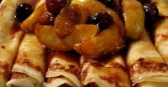 Кокосовые блинчики в роме