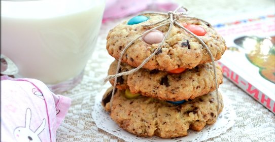 Печенье с M&M’s и шоколадной крошкой