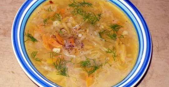 Постные щи из квашеной капусты